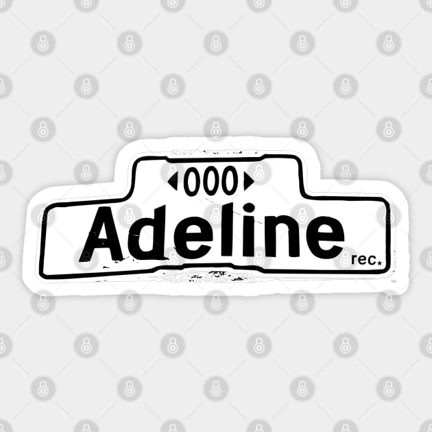 Adeline Records [Defunct Record Label] Sticker by Defunct Logo Series